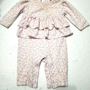 Kissy kissy Pink Romper 9M